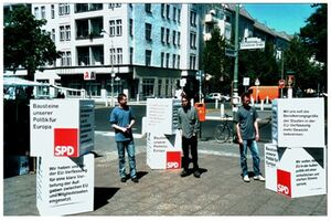 EU-Wahlen 2004 (v.l.n.r. Thomas Bohla, Michel Breitinger, Helge Friedrich)