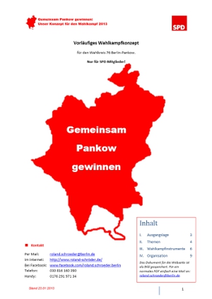 Für alle SPD-Mitglieder zur Diskussion: Das Konzept Gemeinsam Pankow gewinnen